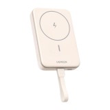 Ugreen 35341 Mágneses Powerbank integrált kábellel Type-C 10000mAh 20W - Rózsaarany (35341)