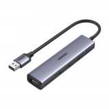 UGREEN 4x USB 3.0 1x USB-C Hub szürke (20805)