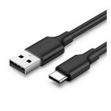 Ugreen adatkábel (usb - type-c, 3a, gyorstöltő, 300cm) fekete