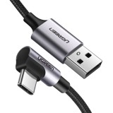 UGREEN Angled USB-C To USB-A Data Cable Black 2m Black 50942