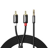 Ugreen audio kábel 3,5 mm mini jack - 2RCA 1,5 m fekete (AV116)