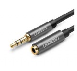 Ugreen audió kábel (3.5mm jack aljzat - 3.5mm jack, 100cm, AUX) SÖTÉTSZÜRKE