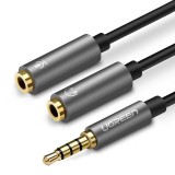 UGREEN AUX audio elosztó mini jack kábel 3,5mm fejhallgatóhoz és mikrofonhoz 20cm (30619) (UG30619) - Audió kábel