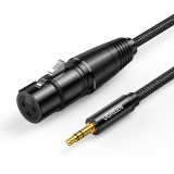 UGREEN AV182 XLR- AUX, 3.5mm, kábel, 1m, fekete (20763) (UG20763) - Audió kábel