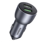 UGREEN CD213 autós töltő 2 USB aljzat (36W, gyorstöltő 3.0) SÖTÉTSZÜRKE