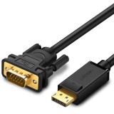 UGREEN DP105 DisplayPort - VGA kábel FullHD, egyirányú, 1.5m, fekete (10247) (UG10247) - DisplayPort