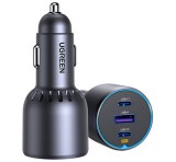 UGREEN EC703 autós töltő USB+2 Type-C aljzat (75W, PD gyorstöltő 3.0) FEKETE