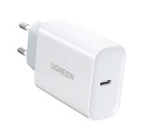 UGREEN hálózati töltő Type-C aljzat (30W, PD gyorstöltő 4.0) FEHÉR