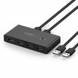 UGREEN KVM USB kapcsoló 2x4 USB 2.0 fekete (30767) (UG30767)
