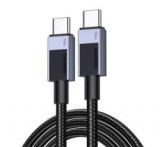 Ugreen L512 adatkábel (Type-C - Type-C, 100W, PD gyorstöltő 3.0, 300cm, cipőfűző) SÖTÉTSZÜRKE