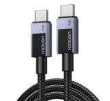 Ugreen L524 adatkábel (Type-C - Type-C, 60W, PD gyorstöltő, 200cm, cipőfűző) SÖTÉTSZÜRKE