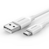 UGREEN micro USB- USB-kábel QC 3.0, 2,4A, 1m, fehér (60141) (UG60141) - Adatkábel