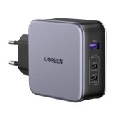 UGREEN Nexode 140W USB C GaN Charger-3 Ports Wall Charger Grey 90549