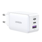 UGREEN Nexode 2x USB-C, 1x USB-A hálózati töltő 65W fehér (15334) (15334)