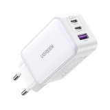 Ugreen Nexode CD244 2xUSB-C-USB-A hálózati töltő, GaN, 65W, fehér