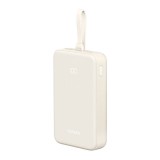 Ugreen Nexode PB505 Powerbank integrált kábellel USB-A + USB-C / 20000mAh 20W - Fehér (35340)