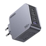 Ugreen Nexode Pro 160W GaN Charger with USB-C Cable Univerzális Fekete, Szürke Váltakozó áram Gyorstöltés Beltéri