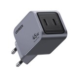 Ugreen Nexode Pro X707 2xUSB-C hálózati töltő, 45W, szürke