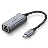 UGREEN RJ45 USB-Câ Gigabit Ethernet alumínium adapter szürke (50737)