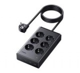 Ugreen S622 hálózati elosztó 6 AC+3 USB+Type-C aljzat (20W, GaN, PD gyorstöltő 3.0 + 150cm tápkábel)