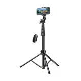 Ugreen szelfibot (univerzális, alumínium tripod állvány, állítható, bluetooth távkioldó, 170cm) fekete