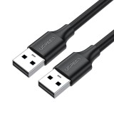 Ugreen US102 USB-A apa - USB-A apa 2.0 Adat és töltőkábel - Fekete (2m) (10311)