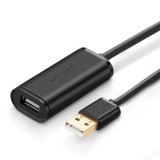 UGREEN US121 USB 2.0 hosszabbító kábel, 15m, fekete (10323) (UG10323) - USB hosszabbító