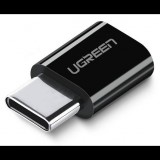 UGREEN US157 micro USB - USB-C adapter, fekete (30391) (UG30391)