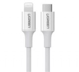 Ugreen US171 adatkábel (Type-C - lightning, 20W, PD gyorstöltés, 150cm) FEHÉR