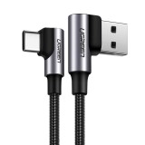 UGREEN US176 USB-USB-C ferde kábel 3A 2m fekete (20857) (UG20857) - Adatkábel