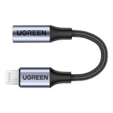 Ugreen US211 Lightning Mini Jack Audioadapter, 3.5mm 0.1m (fekete)