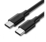 Ugreen US286 adatkábel (Type-C - Type-C, 3A, PD gyorstöltő, 50cm) FEKETE