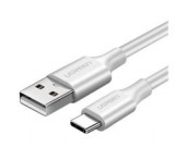 Ugreen US287 adatkábel (USB - Type-C, 3A, gyorstöltő 3.0, 150cm) FEHÉR