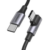 UGREEN US334 USB-C-USB-C ferde kábel, 5A, PD 100W, 1m, fekete (70643) (UG70643) - Adatkábel