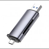 UGREEN USB A/C adapter SD/microSD kártyaolvasó szürke (50706) (u50706) - Memóriakártya olvasó
