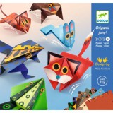Ugró állatok, Origami készlet (DJECO, 20 db ív, 2 m fonál)