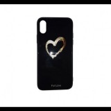UGY Apple iPhone X/Xs For love mintás hátlap tok, fekete (54994) (UGY54994) - Telefontok