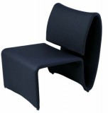 Ügyfélváró szék, fém és szövet,   ALBA "Aero", fekete