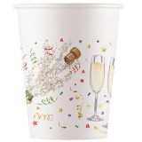 Újévi papírpohár 2db 8db-os kiszerelésben