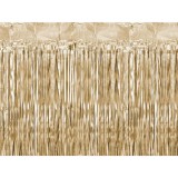 Újévi party függöny metál arany színben 90x250cm