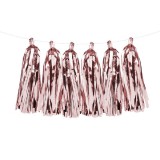Újévi rosegold színű girland bojtokkal 1,5M