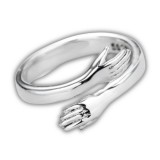 Ujjat átölelő ezüst gyűrű