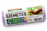 Újrahasznosított szemeteszsák 20 L 20 db/tekercs