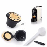 Újratölthető 2db-os kávékapszula szett Fekete+Arany - Környezetbarát újrahasználható kávéfőző kapszulák