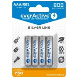 Újratölthető akkumulátorok EverActive EVHRL03-800 R03 AAA 1,2 V