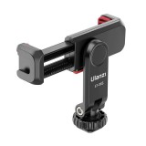Ulanzi ST-06s telefon tartó adapter állványhoz, elforgatható, dönthető, vakupapucs adapterrel,fekete UL-2575