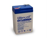 Ultracell ólom akku 6V 4,5Ah UL4.5-6 csatlakozó: F1