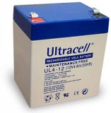 Ultracell UL4-12 12V 4Ah zselés ólom akkumulátor gondozásmentes