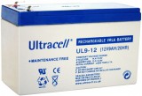 Ultracell UL9-12 12V 9Ah zselés ólom akkumulátor gondozásmentes