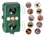 Ultrahangos és nyomás hullám napelemes Multi Frekvenciás kisállat riasztó MH-506-PRO Solar